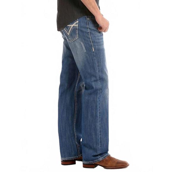 NEW ROCK & ROLL DENIM double barrel relax jeans in light navy